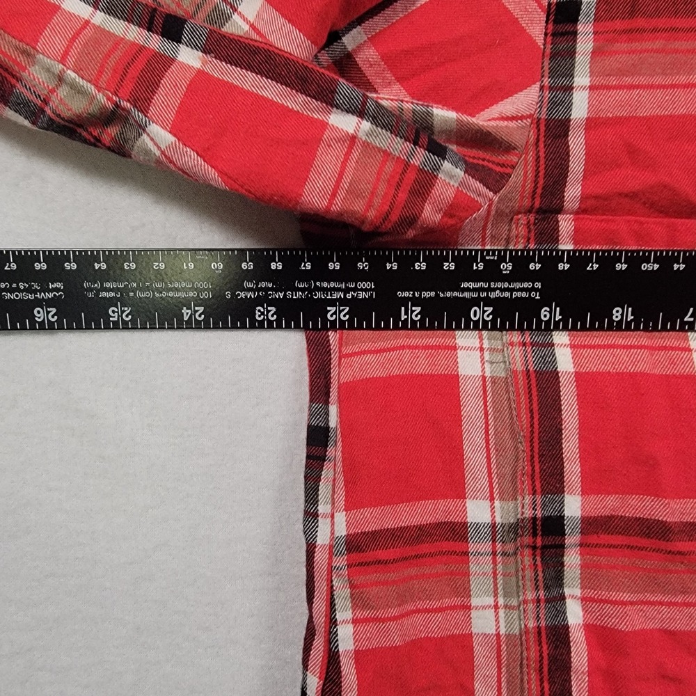 Denim & Supply Ralph Lauren Plaid Shirt Womens Large Red Cotton Button Down Fit - Picture 5 of 10